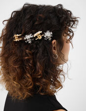 4-Pack Mini Snowflake Claw Clips, , large