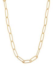 14ct Gold-Plated Oval Link Chain Necklace, , large