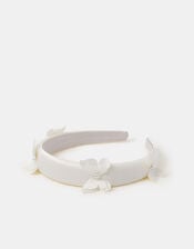 Girls Appliqué Butterfly Satin Headband, , large