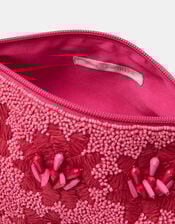 Floral Bead Embellished Shoulder Bag, , large