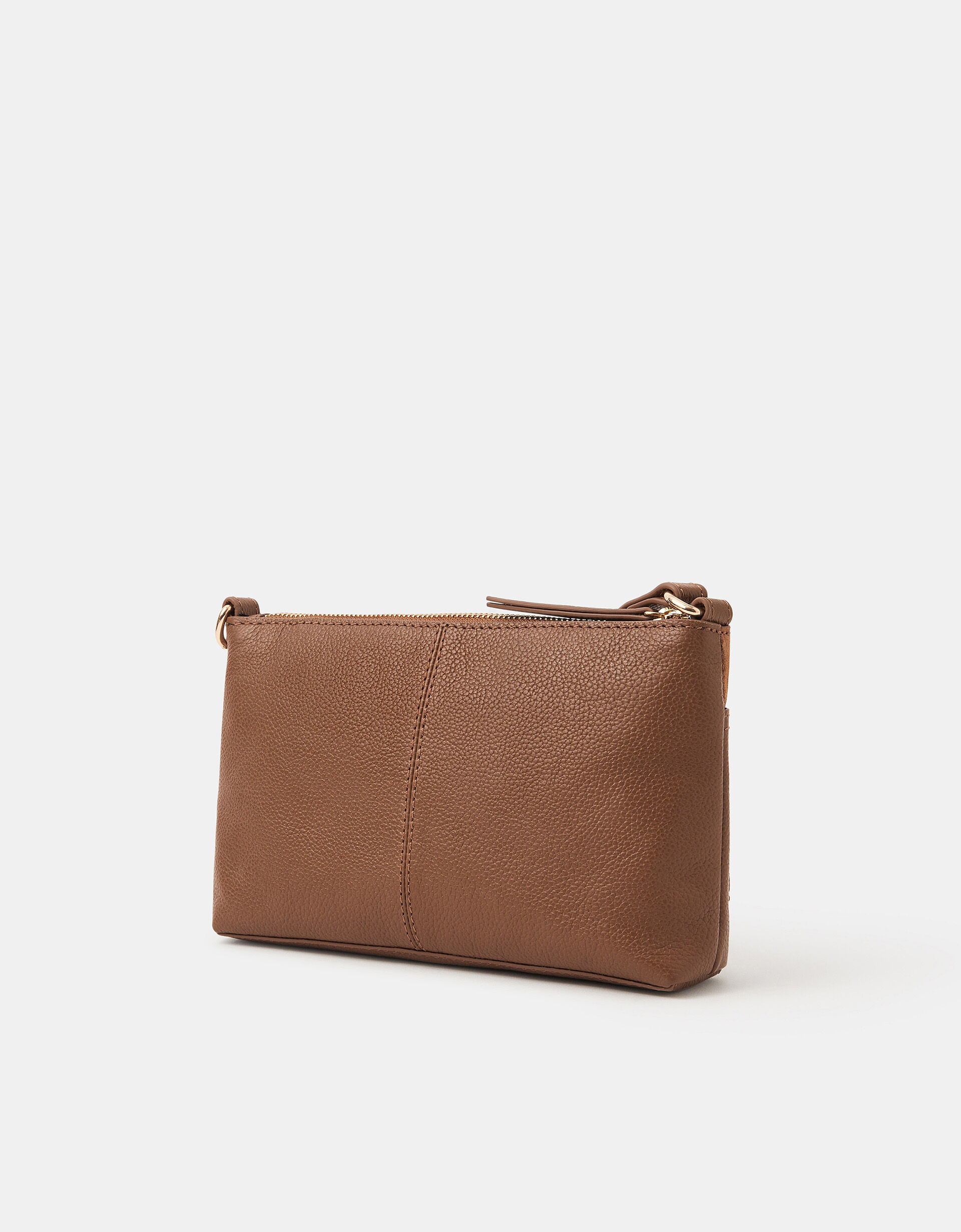 Fold Over Zip Leather Crossbody Bag | Leather Bags | Accessorize UK
