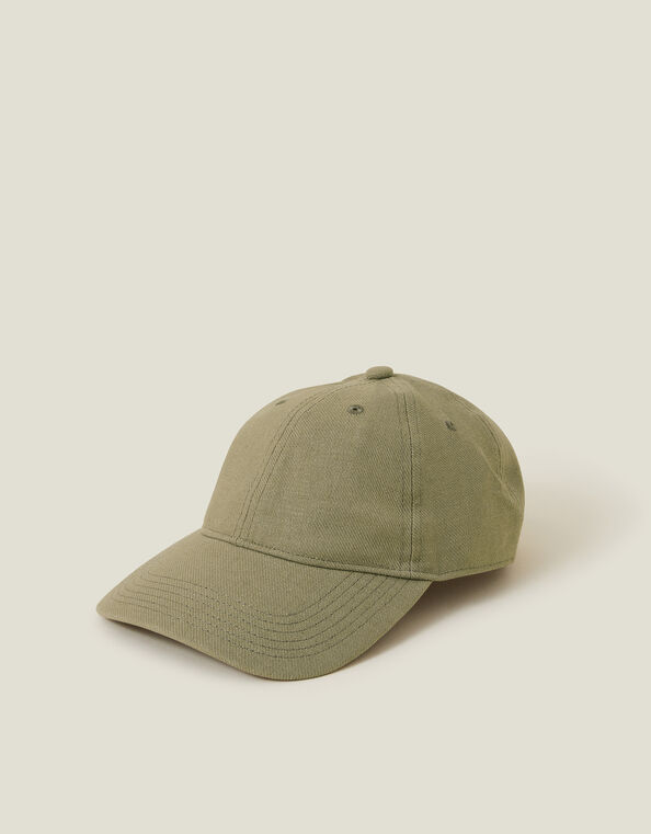 Twill Baseball Cap, Green (KHAKI), large