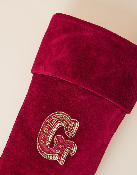 Embroidered Initial G Stocking, , large