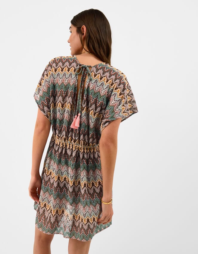 Crochet Mini Kaftan, Natural (NEUTRAL), large
