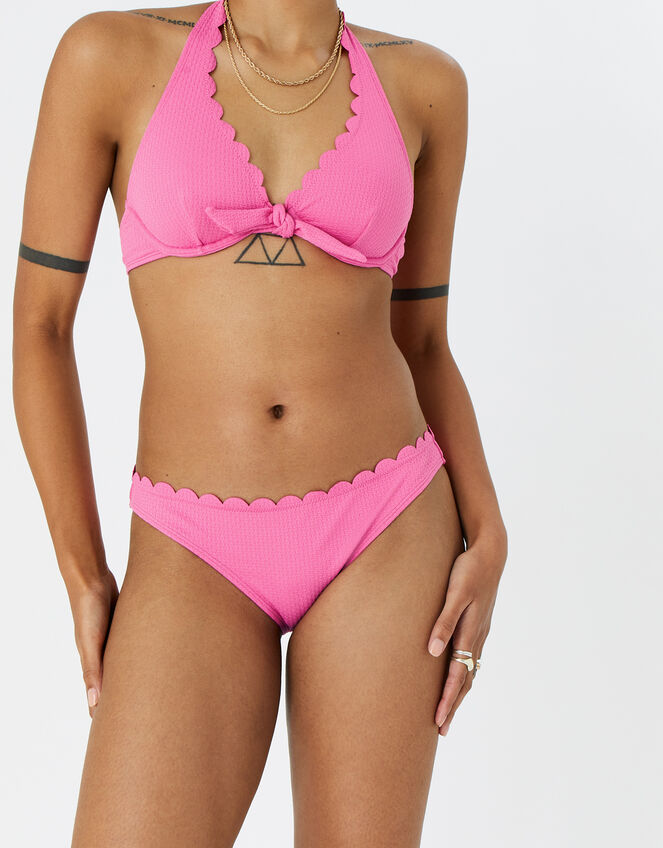 Scallop Trim Bikini Briefs, Pink (PINK), large
