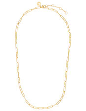 Rose Gold-Plated Paperclip Chain Necklace, , large