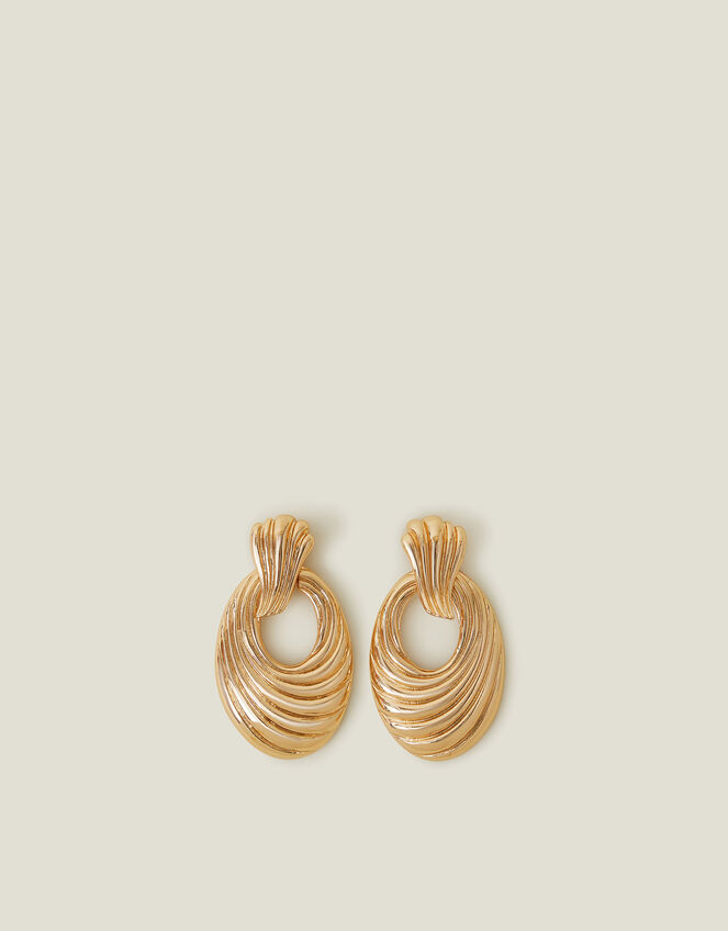Swirly Door Knocker Earrings, , large
