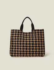 Large Houndstooth Handbag, , large