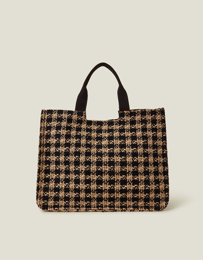 Large Houndstooth Handbag, , large