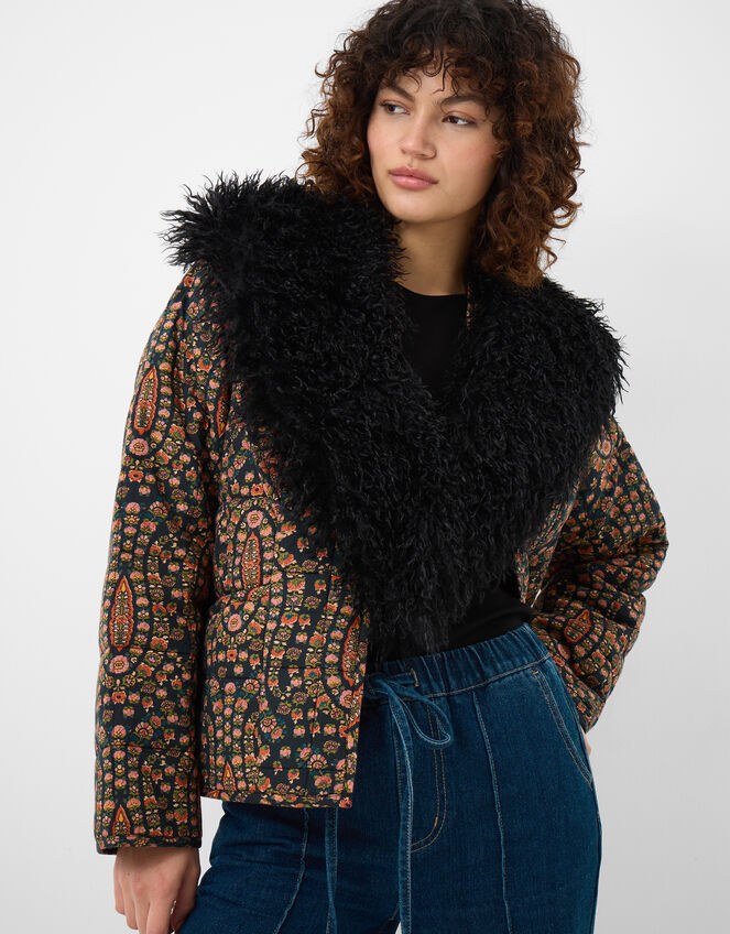 Shaggy Faux Fur Tippet Scarf, , large