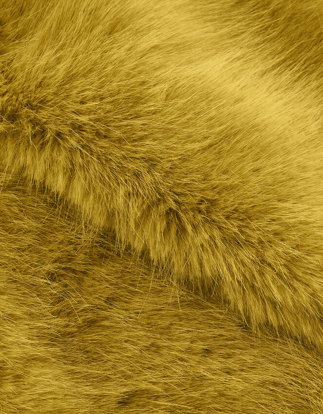 Faux Fur Tippet, Yellow (OCHRE), large