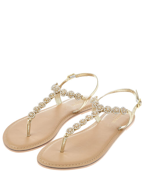 Rome Diamante Embellished Sandals, White (CRYSTAL), large