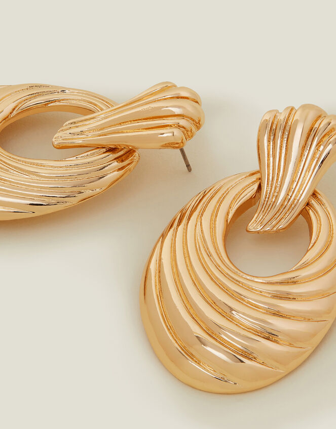Swirly Door Knocker Earrings, , large