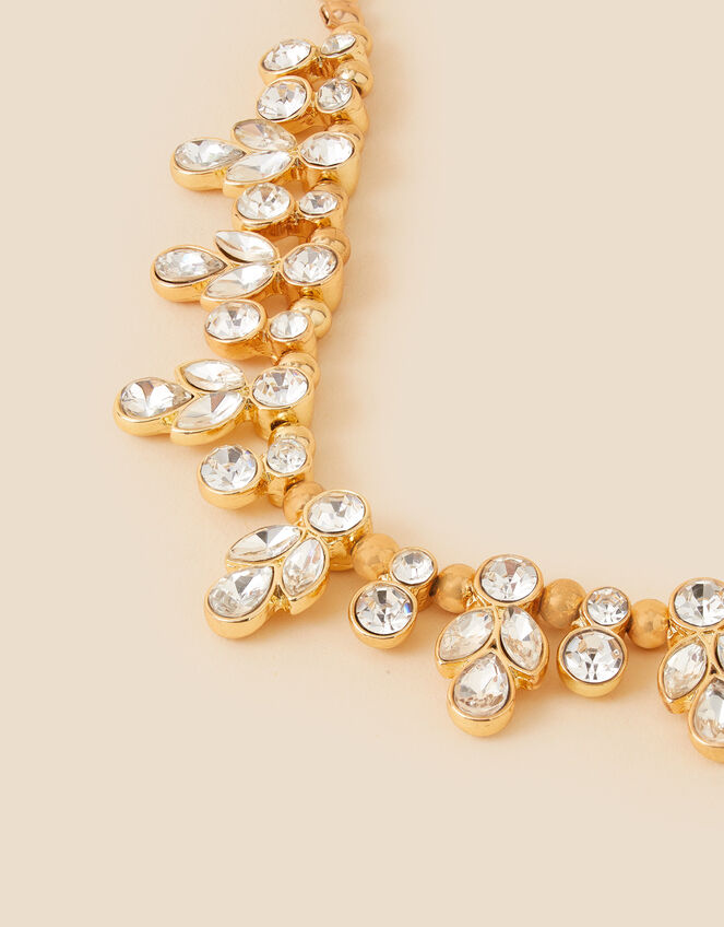 Crystal Leaf Statement Necklace, , large