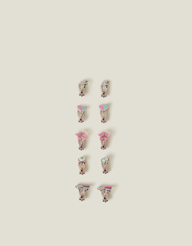 5-Pack Girls Celestial Clip-On Earrings, , large