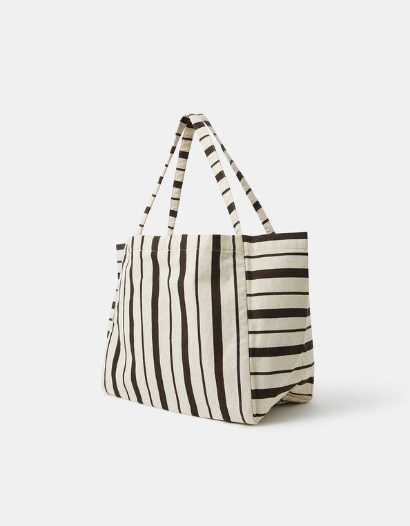 Palm Stripe Shopper Bag, , large
