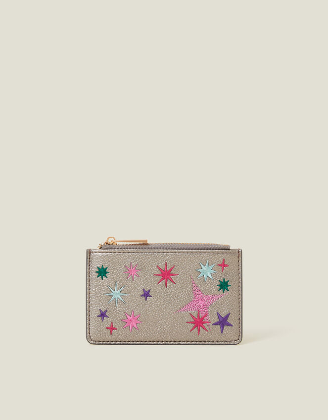 Embroidered Star Card Holder, , large