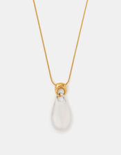 Stainless Steel Mixed Metal Pendant Necklace, , large