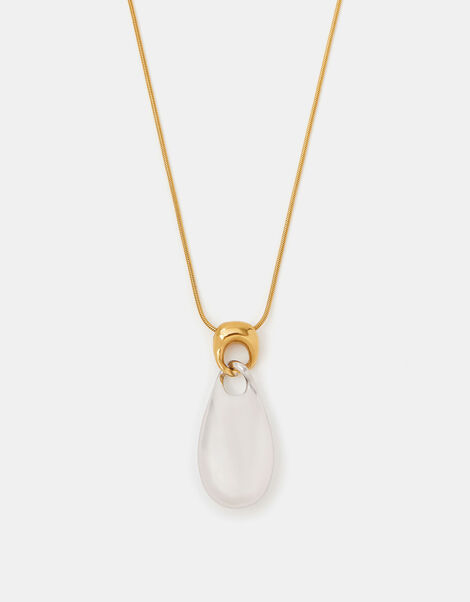 Stainless Steel Mixed Metal Pendant Necklace, , large