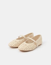 Cut Out Mary Jane Ballet Flats, Cream (CREAM), large