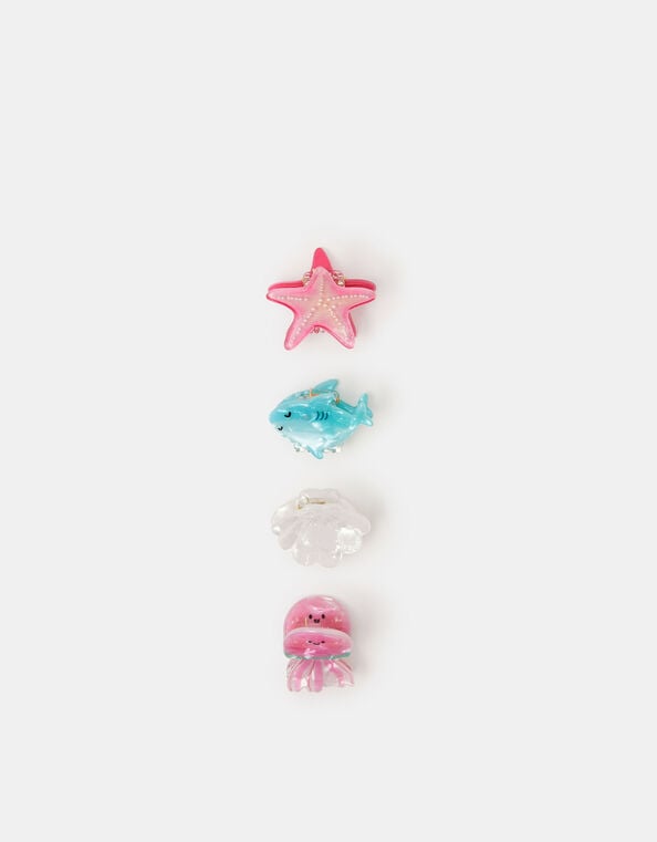 4-Pack Girls Mini Sea Life Claw Clips, , large