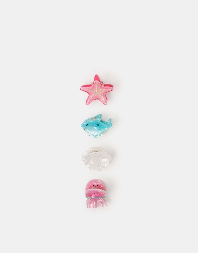 4-Pack Girls Mini Sea Life Claw Clips, , large