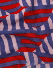 Lightweight Heart Stripe Scarf, , large