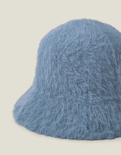 Fluffy Bucket Hat, Blue (BLUE), large