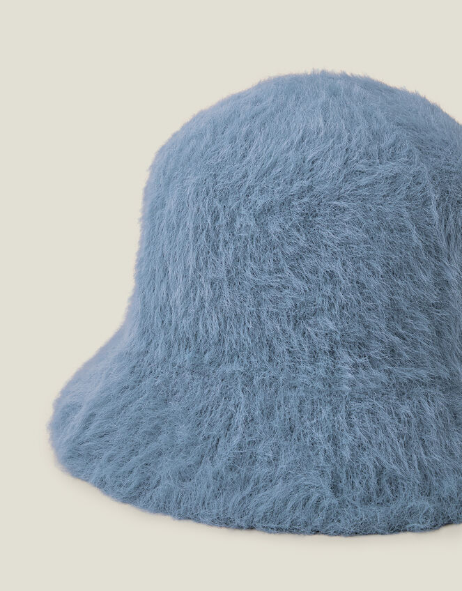 Fluffy Bucket Hat, Blue (BLUE), large