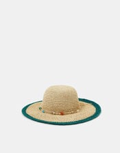 Shell Beaded Floppy Hat, , large