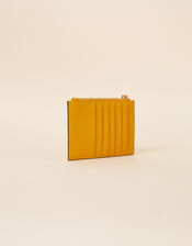 Zip Card Holder, Yellow (OCHRE), large