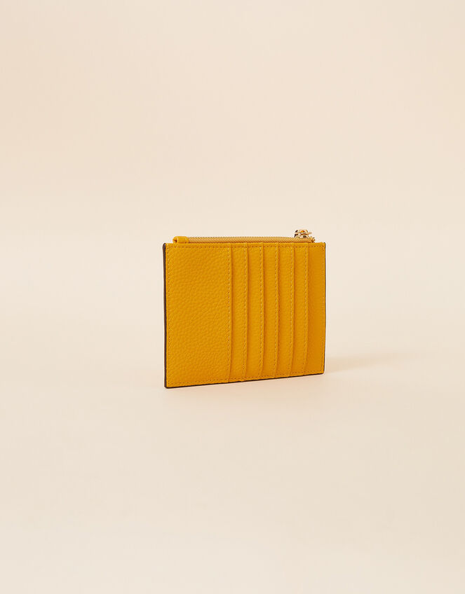 Zip Card Holder, Yellow (OCHRE), large