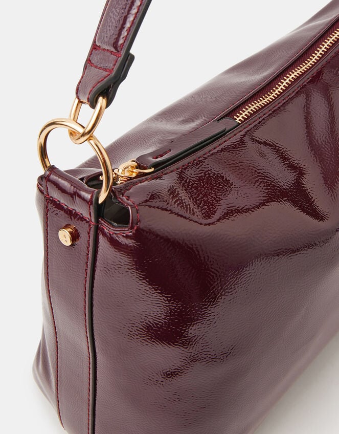 Slouchy Patent Handbag, , large