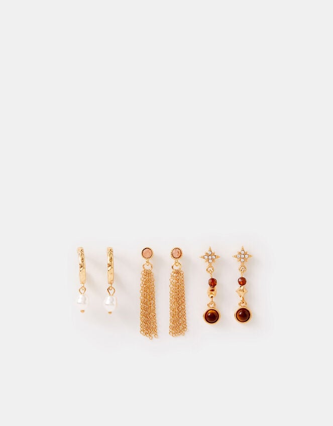 3-Pack Tassel Drop Earrings, , large