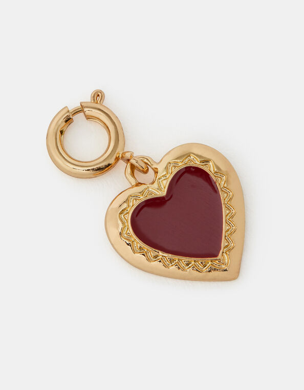 Enamel Heart Jewellery Charm, , large