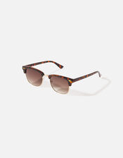 Classic Round Sunglasses Brown, Brown (TORT), large