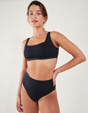 High Waist Bikini Bottoms, Black (BLACK), large