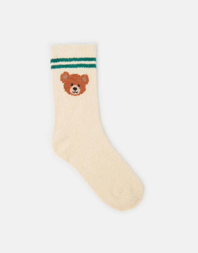 Bear Print Cosy Socks, , large