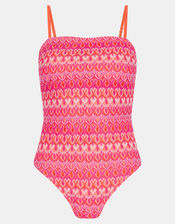 Crochet Bandeau Swimsuit, Multi (BRIGHTS MULTI), large