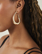 Chunky Hoop Drop Earrings, Gold (GOLD), large