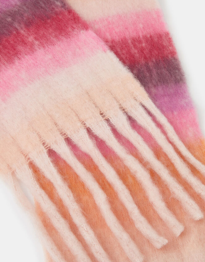 Super Fluffy Stripe Scarf, , large