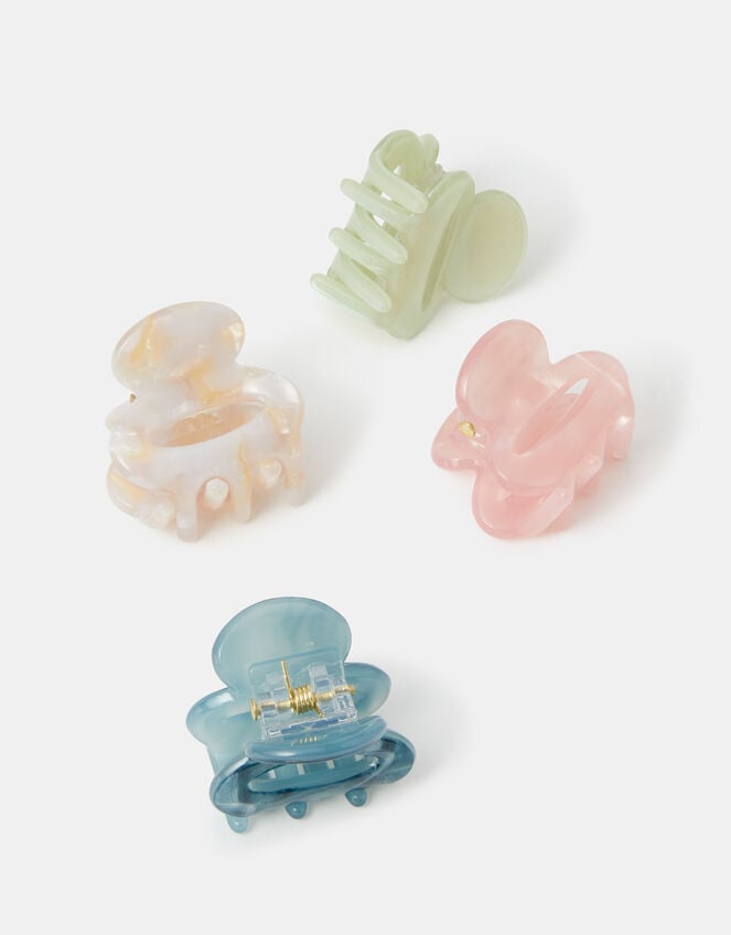 4-Pack Mini Oval Resin Claw Clips , , large