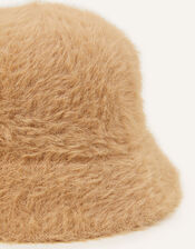 Fluffy Bucket Hat, Camel (CAMEL), large