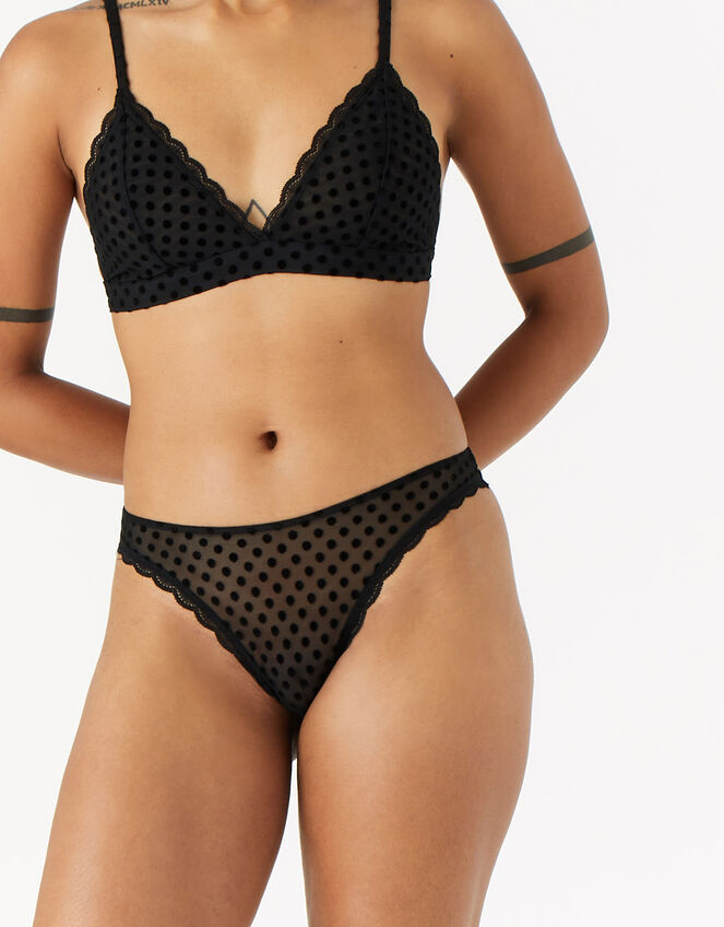 Spot Mesh Briefs, Black (BLACK), large