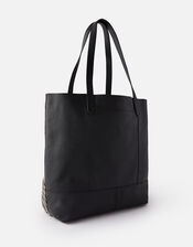 Zebra Leather Shopper Bag , , large