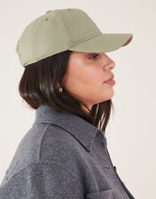 Twill Baseball Cap, Green (KHAKI), large
