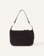 Cord Shoulder Bag, Black (BLACK), large