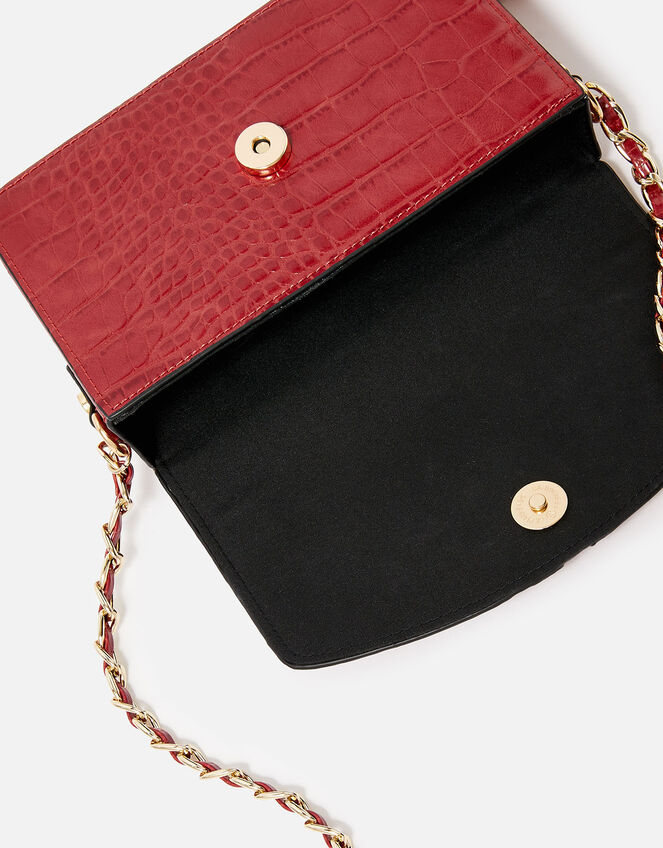 Alicia Padlock Cross-Body Bag, Red (RED), large