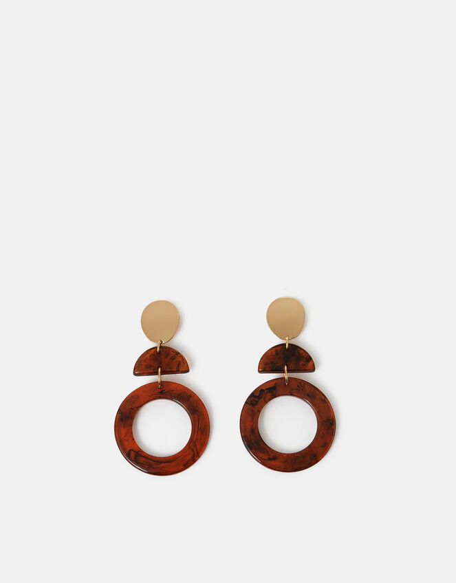 Geometric Resin Drop Earrings, , large