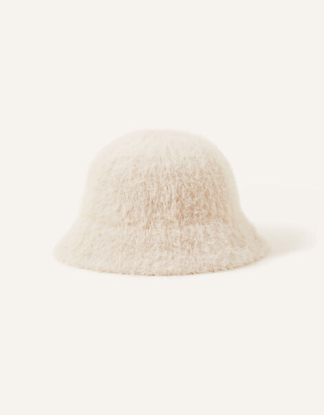Fluffy Bucket Hat, Natural (NATURAL), large